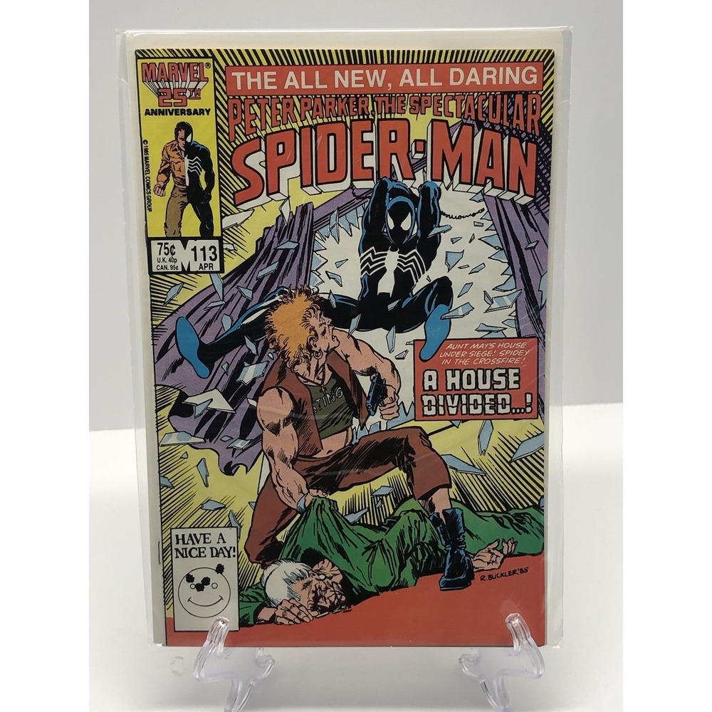 THE SPECTACULAR SPIDER-MAN #113‎ 💥 App of Symbiote Suit -Marvel Comics 1985